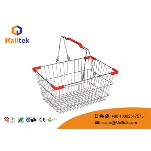 Retail Grocery Store Supermarket Shopping Basket Wire Shopping Baskets With Handles