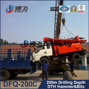China hydraulic trucked mounted portable DFQ-200C model water well drilling rigs for sale supplier