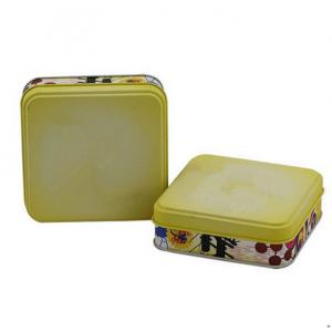 China Logo Print 94mm Small Square Tin Box / Tin Containers For Holiday Collection supplier