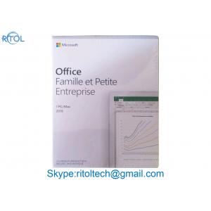 French Microsoft Office Home And Business 2016 Retail Box For PC / Mac System