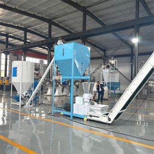 China Energy-saving feed pellet production line fully automatic equipment, suitable for poultry farms of various sizes, highly automated. wholesale