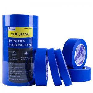 High-temperature Resistant Professional Paint Curtain Paper Tape Custom Blue UV-resistant 14-day