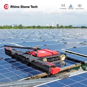 China Clean PV Panels Tools Machine Solar Panel Cleaning Robot with Lithium Battery for PV Module Commercial & Industrial Solar Farm wholesale