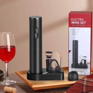 Color Box Package Oem Electric Wine Bottle Opener Set With Stopper