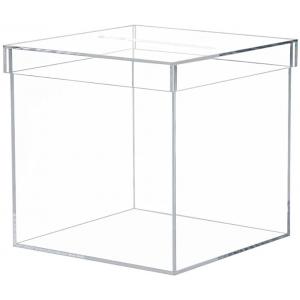 China Case Acrylic Box Cards Deluxe Transparent Wedding Card With Cover Lucite Gift Money Box supplier