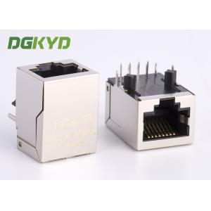 China Single Port 10 / 100 base RJ45 with transformer integrated connector module supplier