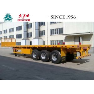 China 40 tonnes semi remorque à plat de 3 axes, remorque plate-forme avec le mur avant supplier