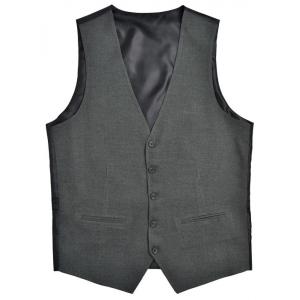 China High End Skinny Mens Tailored Vest Dark Grey Waistcoat Business Person supplier