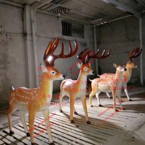 China outdoor garden elk sculptures statues of fiberglass nature painting as decoration statues supplier