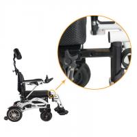 China Alu Alloy Collapsible Electric Wheelchair Brushless Motor Lithium Battery Powered With Lamp on sale