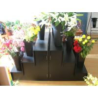 China Corrugated Plastic Floral Display Stand 3 Step 4 Step For Flower Shop on sale