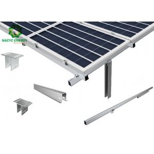 China Aluminum Solar Panel Mounting System Support Structure Ground Mount Screw Solar Off Grid System Rail Clamp wholesale