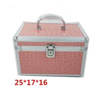 China Aluminum Professional Makeup Box Easy To Move With Black Velvet / EVA Lining on sale