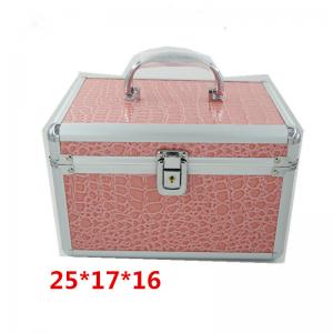 Aluminum Professional Makeup Box Easy To Move With Black Velvet / EVA Lining