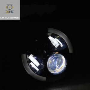China 7-inch Round High/Low Beam LED Driving Light, Halo Ring Angel Eyes for Jeep Wrangler supplier