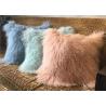 China 18 Inches Long Sheep Fur Decorative Pillows , Mongolian Fur Outdoor Throw Pillows wholesale