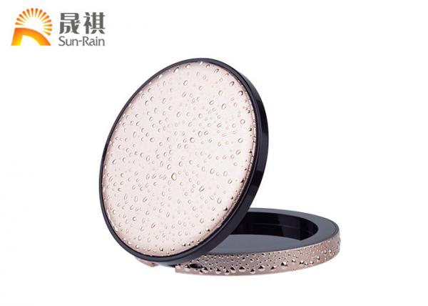 Pink Round Empty Compact Powder Case Colorful Custom For Cosmetic Makeup