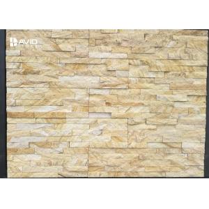 Yellow Sandstone Cultured Stone Wall Cladding Panels Fire Resistance