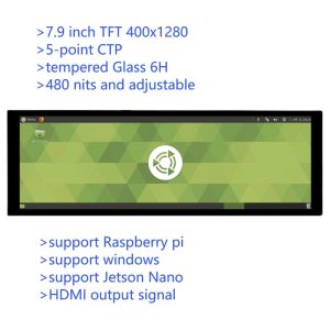 China 7.9 Inch Stretched Bar Type HD Monitor Raspberry Pi 4th Generation B Jetson Nano Display IPS With Capacitive Screen on sale