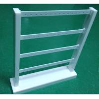 China Acrylic Earring Display Stand White Jewellery Stand Rack with 4 Tiers for Drop Earring on sale