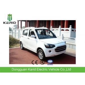 Popular Fully Electric Cars With 4 Leather Seats White Color F/R Brake Style