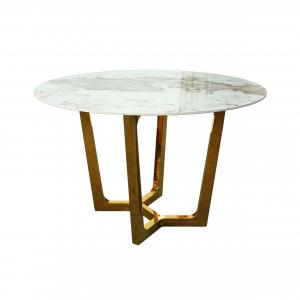 China Practical Modern Round Dining Table , Multifunctional Marble Top Side Table supplier