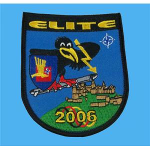 Corporate logo embroidered emblem crest,branded embroidery patches at less expensive price