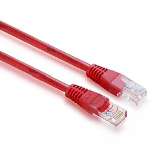 Copper Conductor Cat5E Ethernet Patch Cable 30V Red With Gold Plated Connector