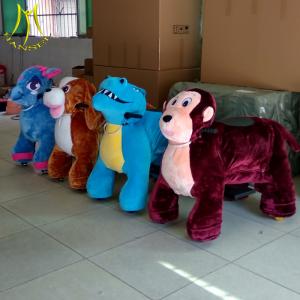 Hansel  China high quality coin operated plush rides children walking horse manufacturer