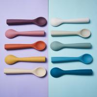 China Food Grade Baby Silicone Spoon Feeder Children'S Soup Spoon on sale