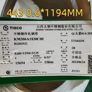 AISI 443 Stainless Steel Coil Strip 0.6mm 2B Surface 1219mm Width For Electric Stove Cooking