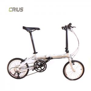 Men's 16" Crius Shadow Standard Folding Road Bike with Xunjie 9s 11-28T Cassette