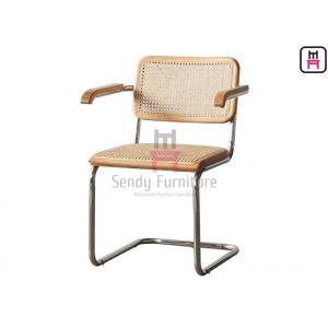 0.44cbm Wood Cantilever Dining Chair SS201 With Canework Backrest