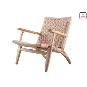 China Ash Wood Armrest Garden Leisure Chair 0.45cbm With Rope Back supplier