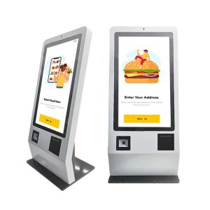 China do pagamento Desktop capacitivo da posição do quiosque do serviço do auto do tela táctil do LCD da tabela 24inch máquina terminal para o fast food pedindo supplier