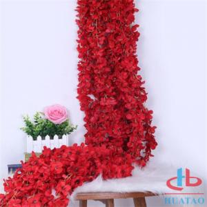 Decoration Artificial Flower Wall For Decoration , Fake Red Roses