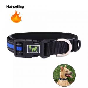 China Glowing In Dark Designer Dog Leashes and Collars Thick Reflective Luxury Personalize Dog Collar For Dogs Private Lable supplier