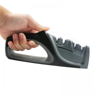 China Tungsten Blade Ceramic Rod Manual Knife Sharpener With Non - Slip Base Size 215*45*90mm supplier