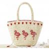New Korean version of the hand-embroidered shoulder bag straw bag beach knitting