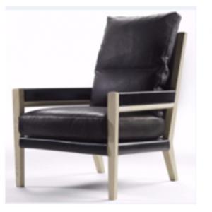 China Adjustable Angles Modern Leather Black Mid Century Armchair Odorless supplier