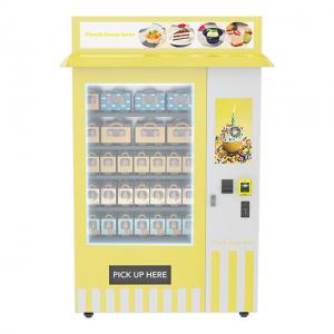 China Sandwich Cupcake Fruit Vending Machine With Lift Coolant Function 22 inch LCD supplier