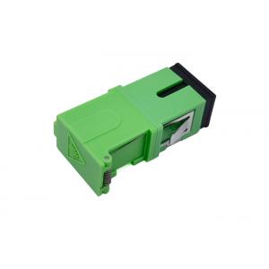 China SC Side Shutter Fiber Connector Adapters Without Flange Green Metal Clamp Laser supplier