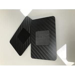 China Matte Black  Carbon Fiber Business Cards  With NFC 13.56MHz Chip CR80 85x54mm supplier