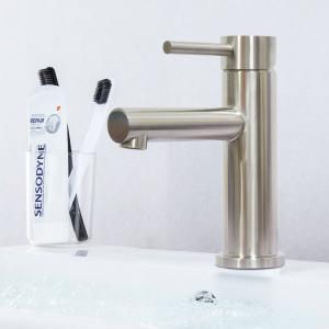 Solid Steel 316 Body Basin Mixer Brush Satin Bathroom Faucet Tap Basin Faucet Waterfall Taps Manufacturer