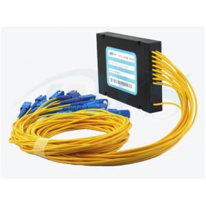 China Yellow Optical Fiber 1*16 PLC Splitter With SC / UPC Connector For Data Communication supplier