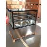 1.5m Black Color Cake Showcase Marble Cake Chiller Bakery Display For Bakery