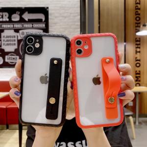 Anti Lost Finger Grip Phone Case High Clear Back Bumper For Iphone 11