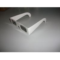 China White Cardboard Chromadepth 3D Glasses For Adult / Kids , 0.06mm Lens Thickness on sale