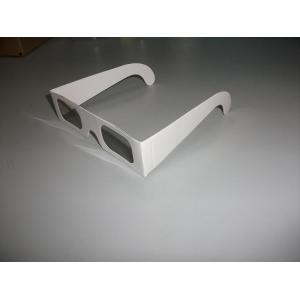 White Cardboard Chromadepth 3D Glasses For Adult / Kids , 0.06mm Lens Thickness