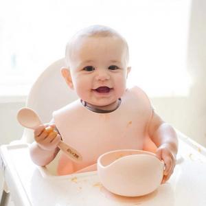 Toddler Infant Silicone Suction Bowl With Spoon Non Slip BPA Free Resistant